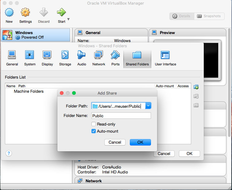 virtualbox settings for windows 10 guest mac host